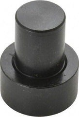 Gibraltar - 1-7/32" OAL, 1/2" Head Height, 1" OD, Low Carbon Steel, Ground, Press Fit Rest Button - Black Oxide Coating, 5/8" Pin Diam - Makers Industrial Supply