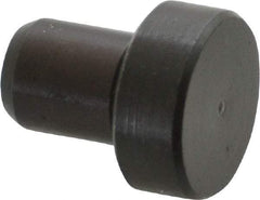 Gibraltar - 23/32" OAL, 1/4" Head Height, 5/8" OD, 52100 Steel, Unground, Press Fit Rest Button - Black Oxide Coating, 3/8" Pin Diam - Makers Industrial Supply