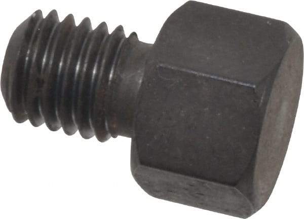 Gibraltar - 9/16" OAL, 1/4" Head Height, Low Carbon Steel, Threaded Rest Button - Black Oxide Coating, 1/4-28 Thread, 3/8" Hex - Makers Industrial Supply