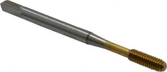 OSG - #6-40 UNF H5 Thread Limit Modified Bottoming Thread Forming Tap - Cobalt, TiN Finish, 2" OAL, 11/16" Thread Length, Right Hand Thread, Series HY-PRO NRT - Makers Industrial Supply