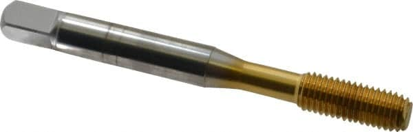 OSG - 1/4-28 UNF H5 Thread Limit Modified Bottoming Thread Forming Tap - Cobalt, TiN Finish, 2-1/2" OAL, 1" Thread Length, Right Hand Thread, Series HY-PRO NRT - Makers Industrial Supply