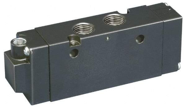 Parker - 4-Way Body Ported Stacking Solenoid Valve - 7 CV Rate, 8.62" Long - Makers Industrial Supply