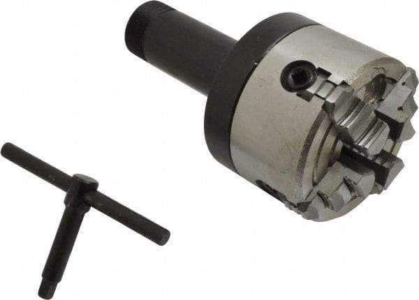 Interstate - 4 Jaws, 3" Diam, Independent Manual Lathe Chuck - 5C Mount Spindle, Reversible, 4,000 Max RPM, 0.765" Through Hole Diam, Cast Iron - Makers Industrial Supply