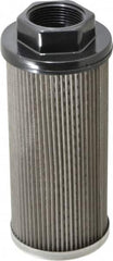 Flow Ezy Filters - 100 Mesh, 76 LPM, 20 GPM, 3.2" Diam, Female Suction Strainer without Bypass - 1 1/4 Port NPT, 7.4" Long - Makers Industrial Supply