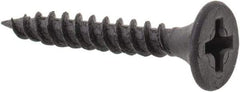 Value Collection - #6, 1" OAL, Phillips Drive Bugle Head, Steel Drywall Screws - Black Phosphate Finish, Grade 1018 - Makers Industrial Supply