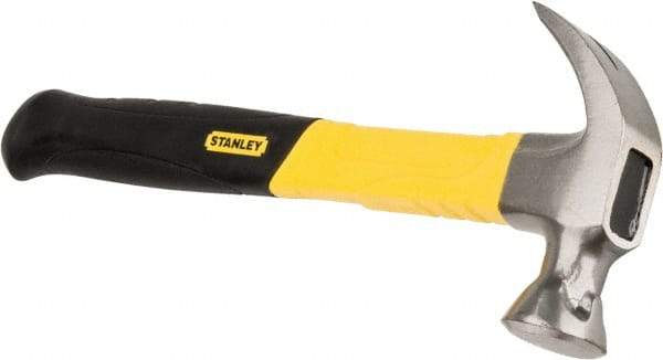 Stanley - 1 Lb Head, Curved Claw Nail Hammer - 13" OAL, Carbon Steel Head, Graphite Handle with Grip - Makers Industrial Supply