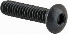 Camcar - #2-56 UNC Hex Socket Drive, Button Screw - Alloy Steel, Black Oxide Finish, Fully Threaded, 3/8" Length Under Head - Makers Industrial Supply