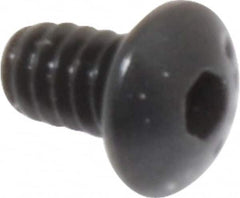 Camcar - #4-40 UNC Hex Socket Drive, Button Screw - Alloy Steel, Black Oxide Finish, Fully Threaded, 3/16" Length Under Head - Makers Industrial Supply