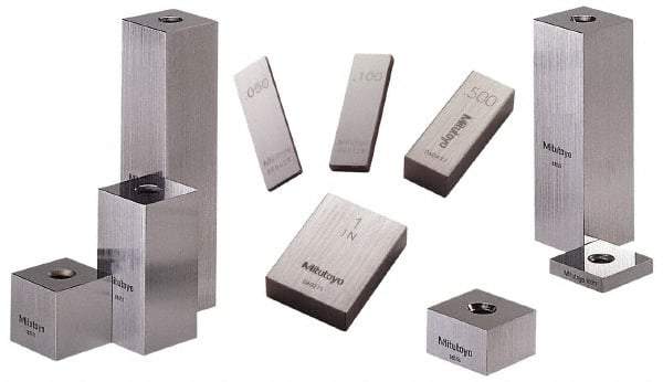 Mitutoyo - 0.1006" Rectangular Steel Gage Block - Accuracy Grade AS-1, Includes Certificate of Inspection - Makers Industrial Supply