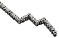 U.S. Tsubaki - 1/2" Pitch, Single Strand Roller Chain - Chain No. 40, 816 Lb. Capacity, 10 Ft. Long, 5/16" Roller Diam, 19/64" Roller Width - Makers Industrial Supply