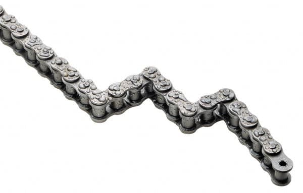 U.S. Tsubaki - 1" Pitch, Conveyor Chain - Chain No. 40, 590 Lb. Capacity, 10 Ft. Long, 5/16" Roller Diam, 5/16" Roller Width - Makers Industrial Supply