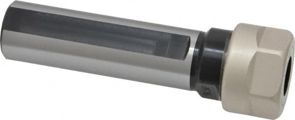 ETM - 0.022" to 0.396" Capacity, 1-3/16" Projection, Straight Shank, ER16 Collet Chuck - 3.687" OAL, 3/4" Shank Diam - Exact Industrial Supply