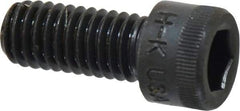 Made in USA - 3/8-16 UNC Hex Socket Drive, Socket Cap Screw - Alloy Steel, Black Oxide Finish, Fully Threaded, 7/8" Length Under Head - Makers Industrial Supply