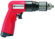 #UT8895 - 3/8" Non-Reversing - Air Powered Drill - Handle Exhaust - Makers Industrial Supply