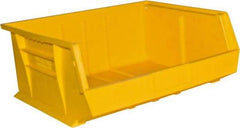 Durham - 14-5/8" Deep, Yellow Plastic Hang and Stack Bins - 7" High x 16-3/4" Wide x 14-5/8" Long - Makers Industrial Supply