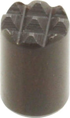 Fairlane - 8-32 Thread, 1/4" Diam, 3/8" High, Threaded, Extra Fine Tooth Grade Diamond Serration Tooth Pattern, High Speed Steel, Round Positioning Gripper - Black Oxide Coated - Makers Industrial Supply