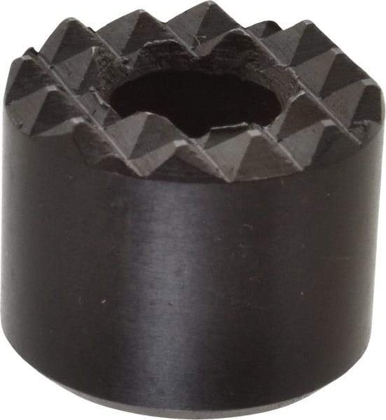 Fairlane - 5/8" Diam, 1/2" High, No. 8 C Bore SHCS, Counterbored, Fine Tooth Grade Diamond Serration Tooth Pattern, High Speed Steel, Round Positioning Gripper - Black Oxide Coated - Makers Industrial Supply