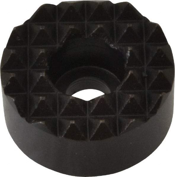 Fairlane - 3/4" Diam, 3/8" High, No. 10 C Bore SHCS, Counterbored, Fine Tooth Grade Diamond Serration Tooth Pattern, High Speed Steel, Round Positioning Gripper - Black Oxide Coated - Makers Industrial Supply