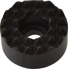 Fairlane - 3/4" Diam, 3/8" High, No. 10 C Bore SHCS, Counterbored, Fine Tooth Grade Diamond Serration Tooth Pattern, High Speed Steel, Round Positioning Gripper - Black Oxide Coated - Makers Industrial Supply