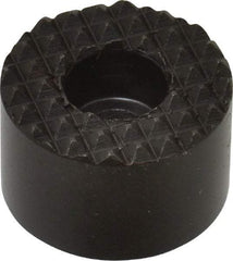 Fairlane - 3/4" Diam, 3/8" High, No. 10 C Bore SHCS, Counterbored, Extra Fine Tooth Grade Diamond Serration Tooth Pattern, High Speed Steel, Round Positioning Gripper - Black Oxide Coated - Makers Industrial Supply