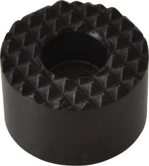 Fairlane - 3/4" Diam, 1/2" High, No. 10 C Bore SHCS, Counterbored, Extra Fine Tooth Grade Diamond Serration Tooth Pattern, High Speed Steel, Round Positioning Gripper - Black Oxide Coated - Makers Industrial Supply