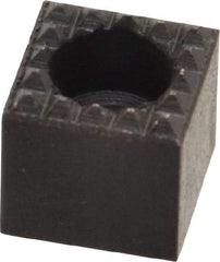 Fairlane - 1/2" Square, 1/2" High, #10 C Bore SHCS Size, Extra Fine Tooth Grade, Diamond Serration, High Speed Steel, Square Positioning Gripper - 0.03 x 45A° Chamfer, 1/4" Counterbore Depth, Black Oxide Finish - Makers Industrial Supply