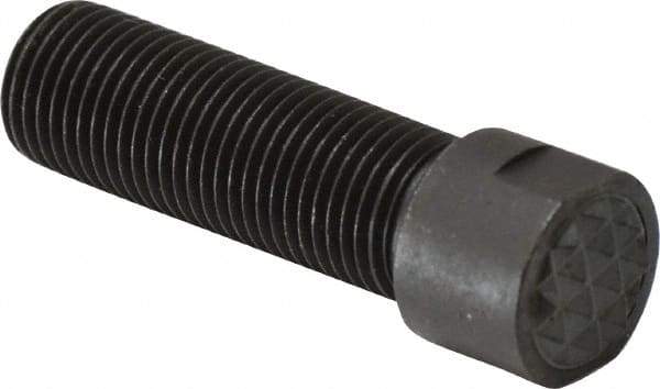 Fairlane - Serrated Tooth, 1/2-20, 3/16" Internal Hex, 1-1/2" Shank Length, 1-1/2" Thread Length, Black Oxide Finish, Round Head, Adjustable Positioning Gripper - 1/2" Pad Diam, 5/8" Hex, 1/4" Head Height, Fine Tooth Grade - Makers Industrial Supply