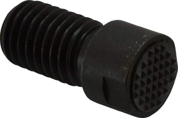 Fairlane - Serrated Tooth, 5/8-11, 1/4" Internal Hex, 1" Shank Length, 1" Thread Length, Black Oxide Finish, Round Head, Adjustable Positioning Gripper - 5/8" Pad Diam, 3/4" Hex, 1/4" Head Height, Extra Fine Tooth Grade - Makers Industrial Supply