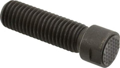 Fairlane - Serrated Tooth, 5/8-11, 1/4" Internal Hex, 2" Shank Length, 2" Thread Length, Black Oxide Finish, Round Head, Adjustable Positioning Gripper - 5/8" Pad Diam, 3/4" Hex, 1/4" Head Height, Extra Fine Tooth Grade - Makers Industrial Supply