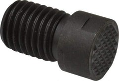 Fairlane - Serrated Tooth, 3/4-10, 5/16" Internal Hex, 1" Shank Length, 1" Thread Length, Black Oxide Finish, Round Head, Adjustable Positioning Gripper - 3/4" Pad Diam, 7/8" Hex, 1/4" Head Height, Extra Fine Tooth Grade - Makers Industrial Supply