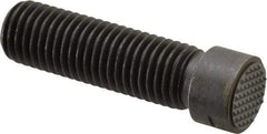 Fairlane - Serrated Tooth, 3/4-10, 5/16" Internal Hex, 2-1/2" Shank Length, 2-1/2" Thread Length, Black Oxide Finish, Round Head, Adjustable Positioning Gripper - 3/4" Pad Diam, 7/8" Hex, 1/4" Head Height, Extra Fine Tooth Grade - Makers Industrial Supply