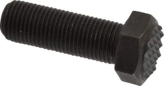 Fairlane - Serrated Tooth, 1/2-20, 1-1/2" Shank Length, 1-1/2" Thread Length, Black Oxide Finish, Hex Head, Adjustable Positioning Gripper - 5/8" Pad Diam, 3/4" Hex, 23/64" Head Height, Fine Tooth Grade - Makers Industrial Supply