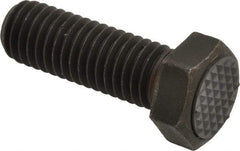 Fairlane - Serrated Tooth, 1/2-13, 1-1/2" Shank Length, 1-1/2" Thread Length, Black Oxide Finish, Hex Head, Adjustable Positioning Gripper - 5/8" Pad Diam, 3/4" Hex, 23/64" Head Height, Extra Fine Tooth Grade - Makers Industrial Supply