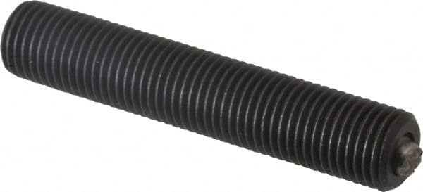 Fairlane - 3/8-24, 2" Thread Length, 3/16" Ball Diam, Serrated Ball Pad Surface, Alloy Steel, Black Oxide, Threaded, Swivel Action Gripper Assemblies - 5/32" Contact Diam, High Speed Steel Ball - Makers Industrial Supply