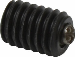 Fairlane - 3/8-16, 1/2" Thread Length, 3/16" Ball Diam, Serrated Ball Pad Surface, Alloy Steel, Black Oxide, Threaded, Swivel Action Gripper Assemblies - 5/32" Contact Diam, High Speed Steel Ball - Makers Industrial Supply