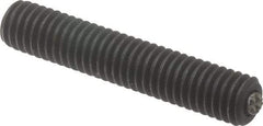 Fairlane - 3/8-16, 2" Thread Length, 3/16" Ball Diam, Serrated Ball Pad Surface, Alloy Steel, Black Oxide, Threaded, Swivel Action Gripper Assemblies - 5/32" Contact Diam, High Speed Steel Ball - Makers Industrial Supply