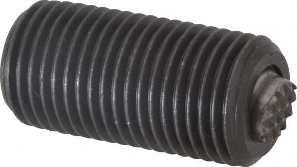 Fairlane - 1/2-20, 1" Thread Length, 9/32" Ball Diam, Serrated Ball Pad Surface, Alloy Steel, Black Oxide, Threaded, Swivel Action Gripper Assemblies - 1/4" Contact Diam, High Speed Steel Ball - Makers Industrial Supply