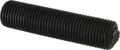 Fairlane - 1/2-20, 2" Thread Length, 9/32" Ball Diam, Serrated Ball Pad Surface, Alloy Steel, Black Oxide, Threaded, Swivel Action Gripper Assemblies - 1/4" Contact Diam, High Speed Steel Ball - Makers Industrial Supply