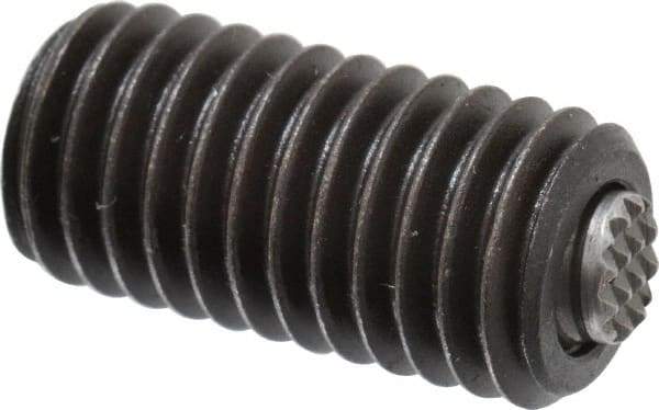 Fairlane - 1/2-13, 1" Thread Length, 9/32" Ball Diam, Serrated Ball Pad Surface, Alloy Steel, Black Oxide, Threaded, Swivel Action Gripper Assemblies - 1/4" Contact Diam, High Speed Steel Ball - Makers Industrial Supply