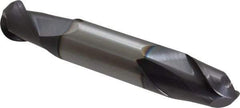 Accupro - 1/2" Diam, 5/8" LOC, 2 Flute Solid Carbide Ball End Mill - AlTiN Finish, Double End, 3" OAL, 1/2" Shank Diam, Spiral Flute - Makers Industrial Supply