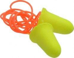 3M - Disposable, Corded, 33 dB, Taper Flare Earplugs - Neon Yellow, 200 Pairs - Makers Industrial Supply