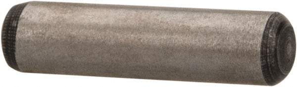 Value Collection - 1/8" Diam x 1/2" Pin Length Alloy Steel Oversized Dowel Pin - C 50-58 Hardness, 3,200 Lb Breaking Strength, 1 Beveled & 1 Rounded End - Makers Industrial Supply