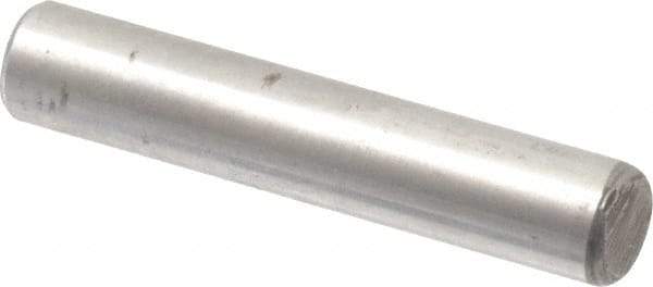 Value Collection - 3/16" Diam x 1" Pin Length Alloy Steel Oversized Dowel Pin - C 50-58 Hardness, 7,200 Lb Breaking Strength, 1 Beveled & 1 Rounded End - Makers Industrial Supply