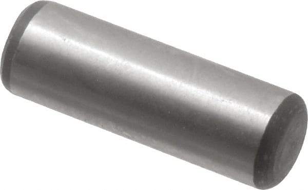 Value Collection - 1/4" Diam x 3/4" Pin Length Alloy Steel Oversized Dowel Pin - C 50-58 Hardness, 12,800 Lb Breaking Strength, 1 Beveled & 1 Rounded End - Makers Industrial Supply