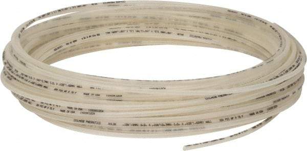 Coilhose Pneumatics - 3/32" ID x 5/32" OD, 100' Long, Nylon Tube - Natural, 275 Max psi, -60 to 200°F - Makers Industrial Supply