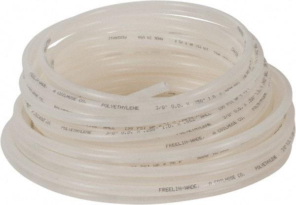 Coilhose Pneumatics - 1/4" ID x 3/8" OD, 100' Long, Polyethylene Tube - Natural, 192 Max psi, -60 to 200°F - Makers Industrial Supply