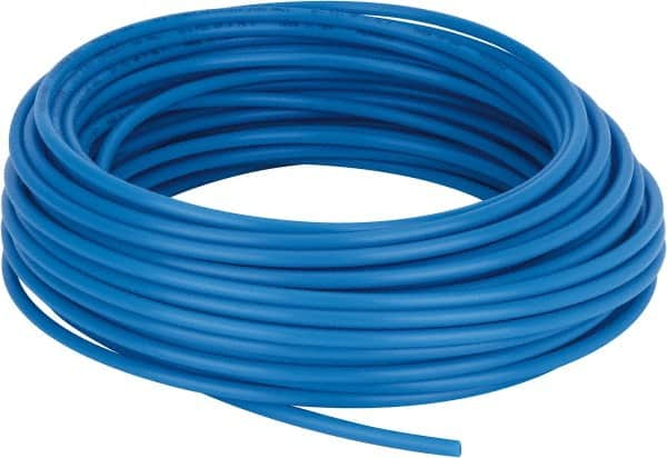 Coilhose Pneumatics - 0.17" ID x 1/4" OD, 100' Long, Polyethylene Tube - Blue, 173 Max psi, -60 to 200°F - Makers Industrial Supply