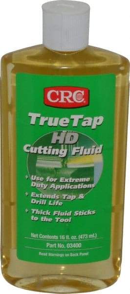 CRC - TrueTap HD, 16 oz Bottle Cutting & Tapping Fluid - Straight Oil, For Drilling, Reaming, Sawing, Shearing, Threading, Turning - Makers Industrial Supply