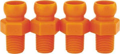 Loc-Line - 4 Piece, 1/4" Hose ID, Male to Female Coolant Hose Connector - 1/8" NPT, For Loc-Line Modular Hose Systems - Makers Industrial Supply