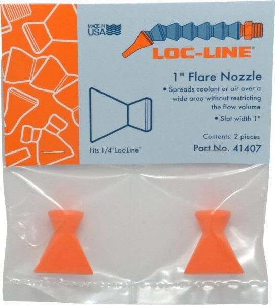 Loc-Line - 1/4" Hose Inside Diam x 1" Nozzle Diam, Coolant Hose Nozzle - For Use with Loc-Line Modular Hose System, 2 Pieces - Makers Industrial Supply